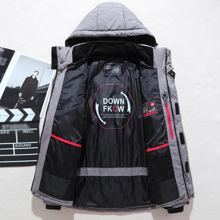 '-20 Degree Down Jacket Male Winter Parkas Men White Duck Down Jacket Hooded Outdoor Thick Warm Padded Snow Coat Oversize M-4XL