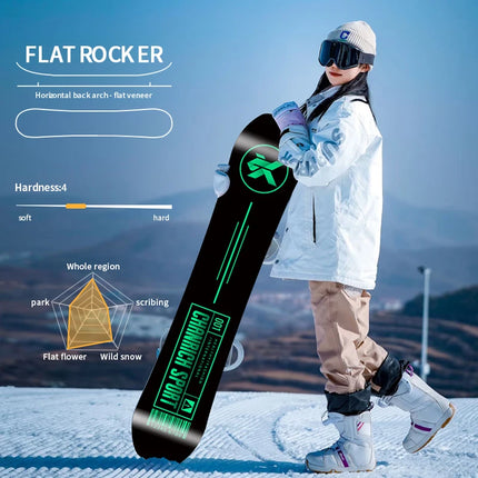 Professional Snowboard Classy All-Purpose Flat Rocker Comprehensive Male and Female Adult Flat Snowboard Ski Equipment High Quality Hardness 4 Ski Equipment for Young People