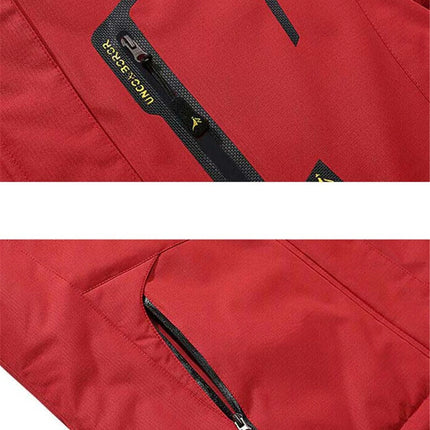 TACVASEN Fleece Lining Mountain Jackets Mens Hiking Jackets Outdoor Removable Hooded Coats Ski Snowboard Parka Winter Outwear