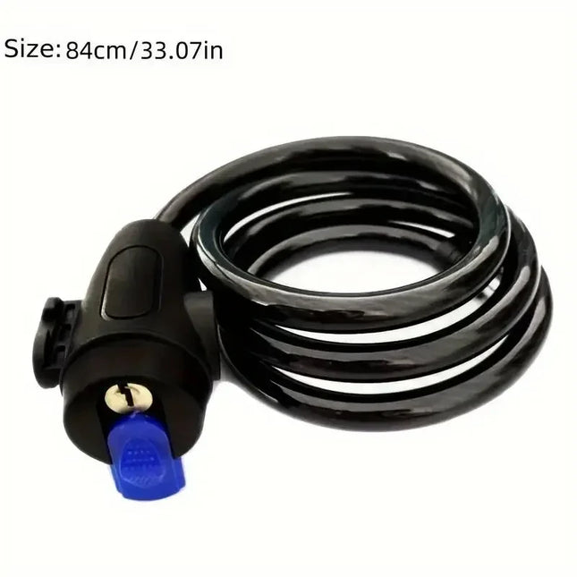 Heavy Duty Motorcycle Chain Lock with 2 Keys - Anti-Theft Metal Bike Lock for Maximum Security