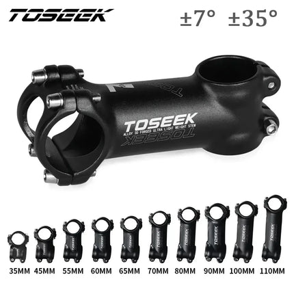 TOSEEK MTB/Road Bike Handlebar Stem  Lightweight 60-100mm, 28.6mm Fork, 31.8mm Bar