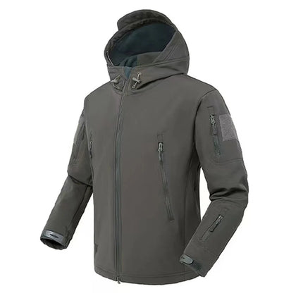 Men's Autumn Winter SoftShell Fleece Waterproof Jackets Male Hood Coats Fishing Hiking Camping Climbing Skiing Pants Trousers