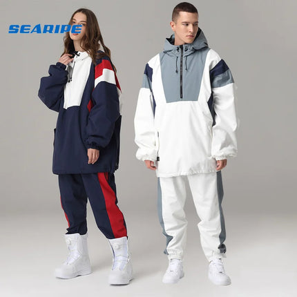 Searipe Warm Ski Suit Women Men Waterproof Windproof Couple Snowboarding Jacket Pants Set Female Snow Costumes Outdoor Unisex