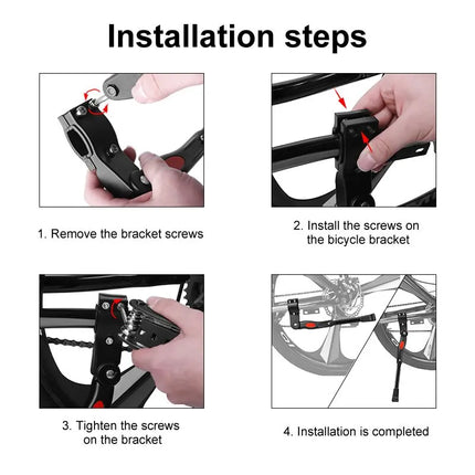 Adjustable Bicycle Kickstand for 22-26 Inch Mountain Bikes