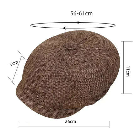 Vintage Cabbie Cap  Golf & Driving Sun Hat