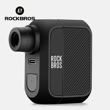ROCKBROS Mini Electric Bicycle Pump 100PSI Type-C Rechargeable Air Inflator for MTB & Road Bikes