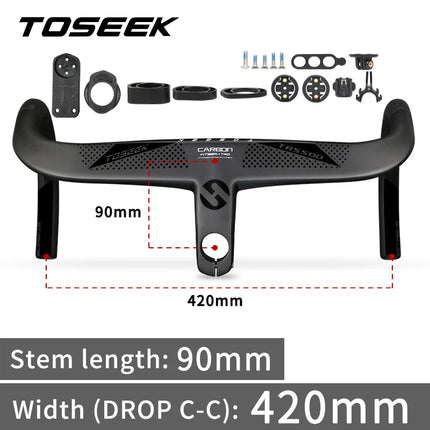 TOSEEK T800 Carbon Integrated Road Handlebar