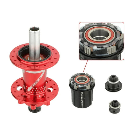 HASSNS PRO7 MTB Rear Hub 32/36 Holes Bearing Freehub with Quick Release, 6 Pawl, 7-12 Speed