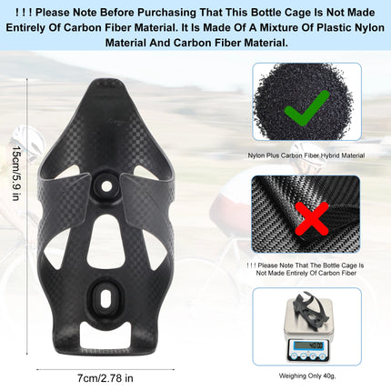 HUALONG Carbon Fiber Bike Water Bottle Cage
