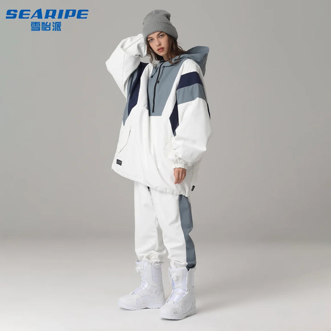 Searipe Warm Ski Suit Women Men Waterproof Windproof Couple Snowboarding Jacket Pants Set Female Snow Costumes Outdoor Unisex