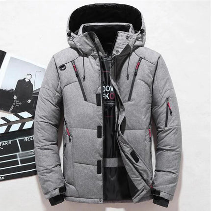 '-20 Degree Down Jacket Male Winter Parkas Men White Duck Down Jacket Hooded Outdoor Thick Warm Padded Snow Coat Oversize M-4XL
