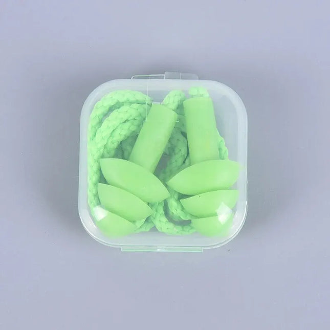 1 Pc Silicone Ear Plugs for Sleep, Noise Reduction, Swimming, and Diving with Rope