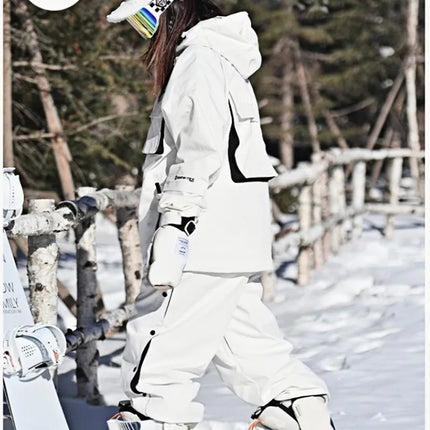 John Snow Ski Suit Women Men Professional Waterproof Windproof Snow Jacket And Pants Outdoor Winter Fashion Snowboarding Wear