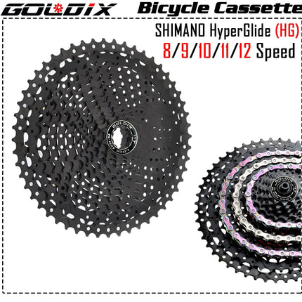 GOLDIX MTB Cassette 8/9/10/11/12 Speed 40-50T for Shimano/SRAM
