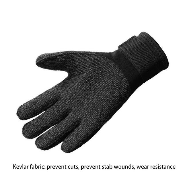 5mm Kevlar Diving Gloves - Warm, Scratch-Proof, for Fish Hunting, Scuba, Snorkeling