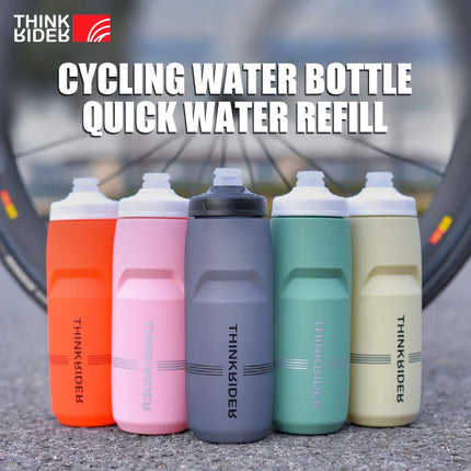 ThinkRider Bicycle Water Bottle  Large Capacity, Plastic, Portable, for MTB & Road Cycling