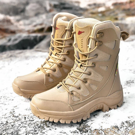 New Men Tactical Boots Waterproof Hunting Hiking Shoe Lace Up Desert Unisex Army Boot Male Women Brand Motorcycle Climbing Shoe