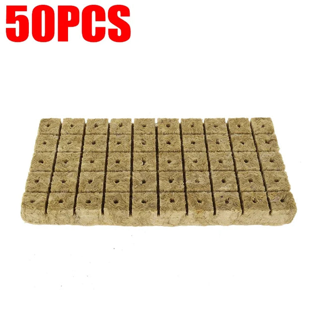Hydroponic Seedling Grow Cubes  Soilless Stonewool Planting Plugs.