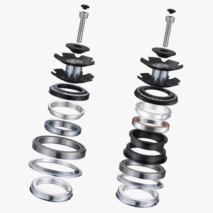MTB Road Bike Internal Thread-less Headset SEMI-INTEGRATED CNC Headset 1 1/8"-1 1/2" Sealed Bearing Straight Tapered Fork Headset