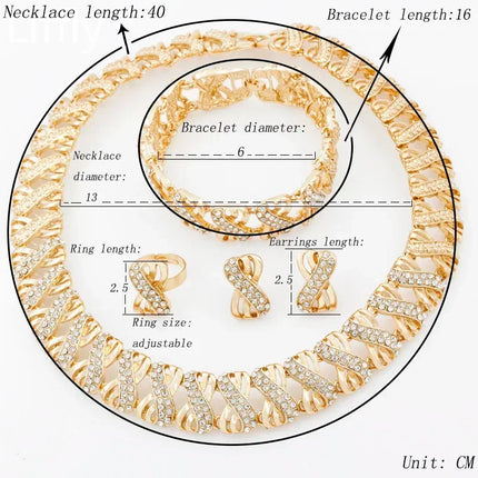 Gold Plated Jewelry Set - Dubai African Choker Necklace