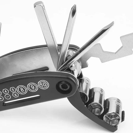 1Pc 16-in-1 Multifunctional Bike Tool, Ideal for cycling maintenance and repairs