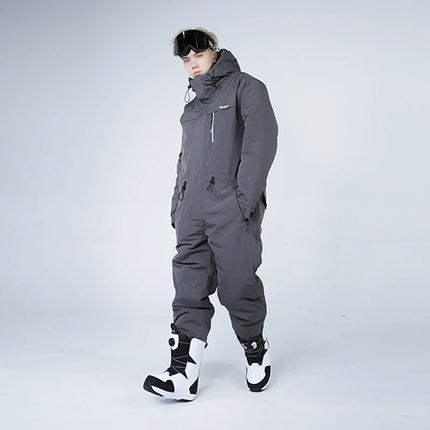 Ski Suit Cold-Proof Men's and Women's One-Piece Outdoor Waterproof Windproof Snowboarding Suit горнолыжный костюм мужской