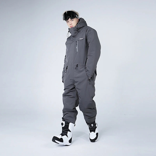Ski Suit Cold-Proof Men's and Women's One-Piece Outdoor Waterproof Windproof Snowboarding Suit горнолыжный костюм мужской
