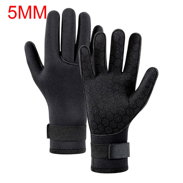 3mm/5mm Neoprene Wetsuit Gloves for Diving, Fishing, Spearfishing, Paddling, Surfing - Thermal, Anti-Slip.