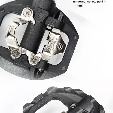 TANKE Mountain Bike Pedals SPD Dual Clipless & Flat Aluminum Pedals with 3 Sealed Bearings