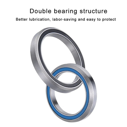 MTB Road Bike Internal Thread-less Headset SEMI-INTEGRATED CNC Headset 1 1/8"-1 1/2" Sealed Bearing Straight Tapered Fork Headset