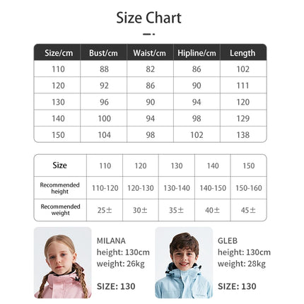 COPOZZ Children Snowsuit Kids Ski Suits One Piece Jumpsuits Overalls Outdoor Sports Snowboarding Snow Suit For Boys And Girls