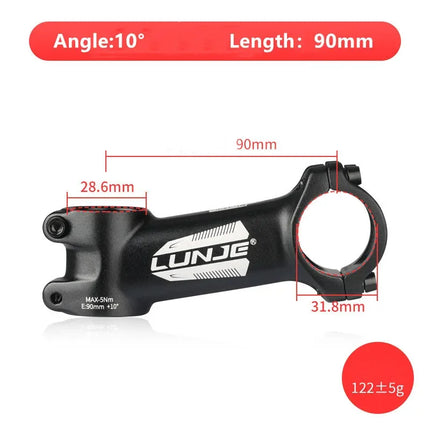 Ultralight 17° Aluminum Bike Stem  MTB & Road Bicycle 31.8mm