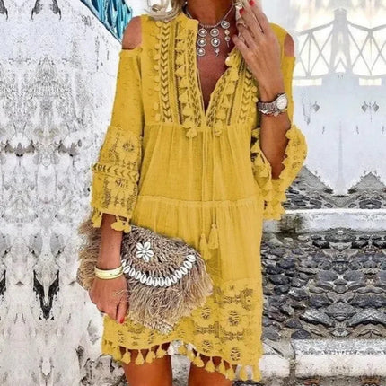 Women Quarter Sleeve Loose Dress