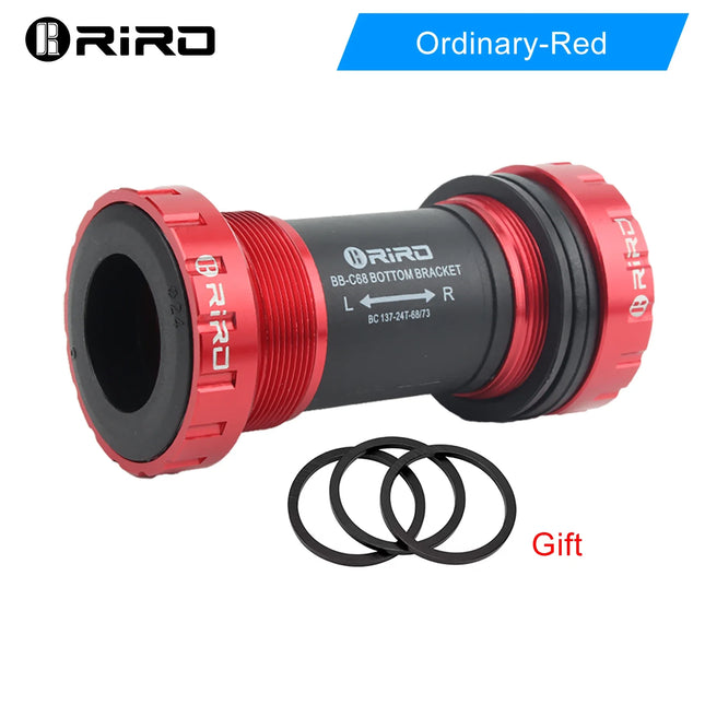 RIRO Ceramic Bottom Bracket BB68/BB92 68/73MM MTB Road Bike Sealed Bearings 1.37/24mm