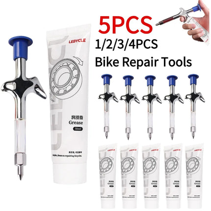 Aluminum Grease Gun  MTB Bike Bearing & Hub Lubricant Syringe