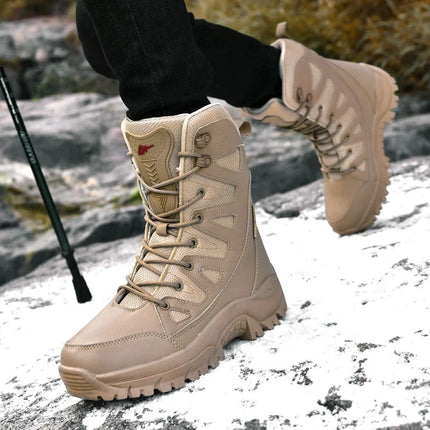 New Men Tactical Boots Waterproof Hunting Hiking Shoe Lace Up Desert Unisex Army Boot Male Women Brand Motorcycle Climbing Shoe