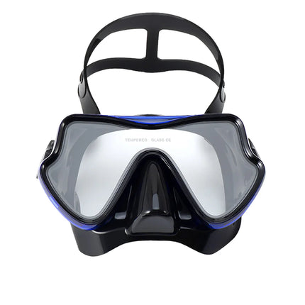 Diving Mask  Anti-Fog, HD, Tempered Glass, Silicone Skirt, with Nose Cover.