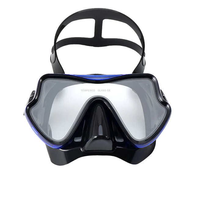 Diving Mask  Anti-Fog, HD, Tempered Glass, Silicone Skirt, with Nose Cover.