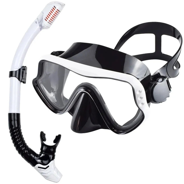 Dry Snorkel Set with Panoramic Mask for Adults