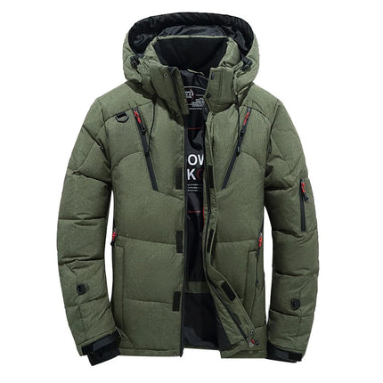 '-20 Degree Down Jacket Male Winter Parkas Men White Duck Down Jacket Hooded Outdoor Thick Warm Padded Snow Coat Oversize M-4XL