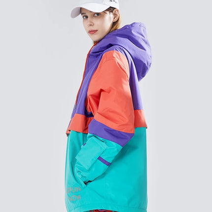 Kufun Ski Wear Snowboard Adult Men Woman Waterproof Snow Suit Hoodies Coat Pants Winter Outdoor Oversize Jacket Purple Warm Blue