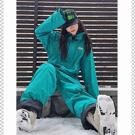 Ski Overalls Women 2024 Stylish Sports Outdoor Snowboarding Jumpsuits One Piece Overalls Waterproof Windproof Ski Suit Women