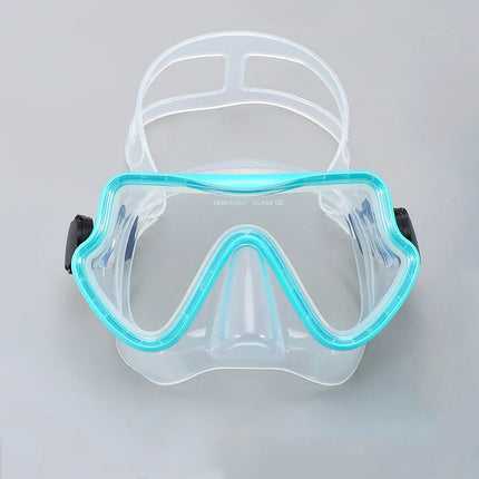 Diving Mask  Anti-Fog, HD, Tempered Glass, Silicone Skirt, with Nose Cover.