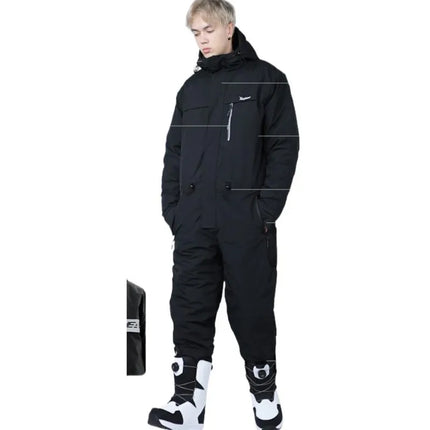 Ski Suit Cold-Proof Men's and Women's One-Piece Outdoor Waterproof Windproof Snowboarding Suit горнолыжный костюм мужской
