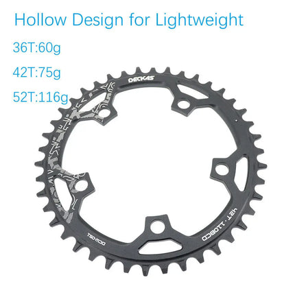 DECKAS 110BCD Chainring 36T-52T for Shimano SRAM 5 Bolt Road Bike Narrow Wide Crank