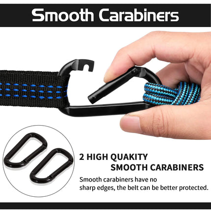 Solid color parachute hammock for two, includes hammock straps and black carabiner.