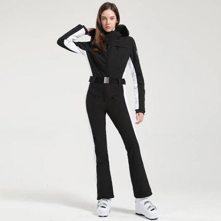 GSOU SNOW One-piece Ski Suit Women Thickening Snowboard Female Overalls Winter Windproof Waterproof Breathable Clothing Skiing