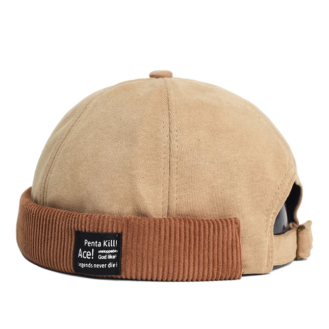 Bocca Beanie Hat  Corduroy Brimless Dome for Men & Women