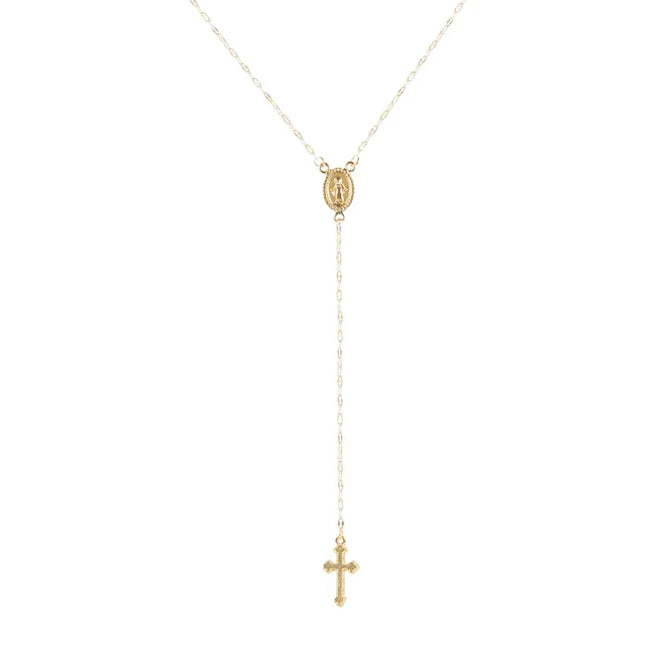 Vintage Christian Cross Bohemia Religious Rosary Pendant