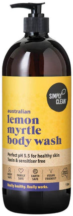 SIMPLY CLEAN BODY WASH LEMON MYRTLE 1L